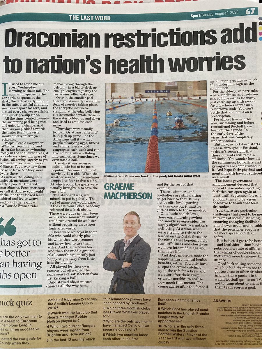 Spot on <a href="/Graeme_Macphers/">Graeme Macpherson</a> I wonder what <a href="/NicolaSturgeon/">Nicola Sturgeon</a> thinks ? #thelastword <a href="/heraldscotland/">The Herald</a> #scottishgyms