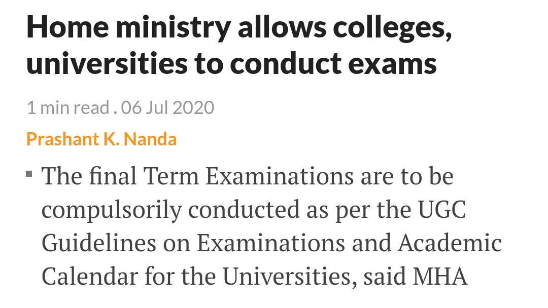 VamsiKrishnaMu8's tweet photo. The One Who Can't Save Himself , How Can He Save Students ? 
आप क्रोनोलोगी समझिए
1. Home Minister Permits Exams 
2. UGC &amp; MHRD declares Exams must
3. Government delays case in SC
4. Home Minister Tests Positive For Corona
#StudentsInSCForJustice 
#StudentsLivesMatters https://t.co/a9BnvMJBN1