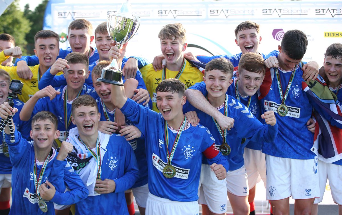 SuperCupNI's tweet photo. #OnThisDay 1⃣ year ago @RangersFC @RFC_Youth were crowned STATSports #SuperCupNI 2019 Junior Section Champions 🏆 #RangersFC https://t.co/Pn9XQRExZb