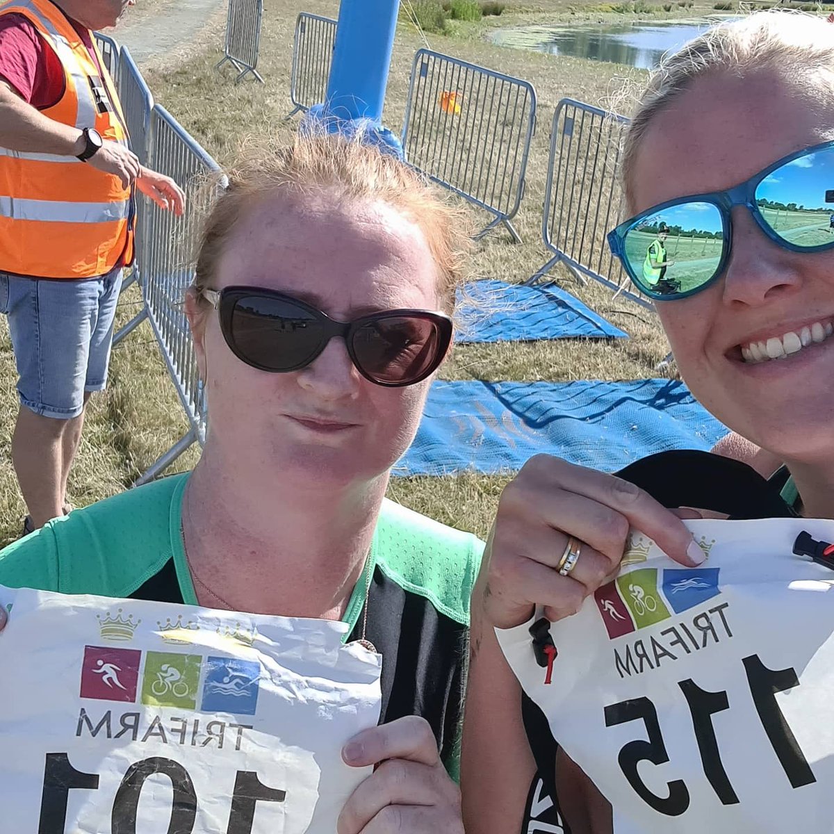 julieknowler's tweet photo. First sprint triathlon of the year completed today! Had some tube issues on the bike but we finished and will enjoy a nice cold vino later! #uktrichat #trifarm https://t.co/UUYZW9i2Pu