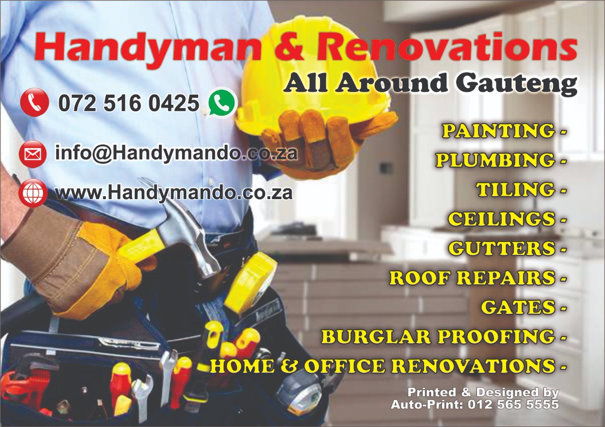 nicholas_render's tweet image. handymando.co.za   
nicorender33@gmail.com
info@handymando.co.za
Call or Whatsapp
Nico 0725160425