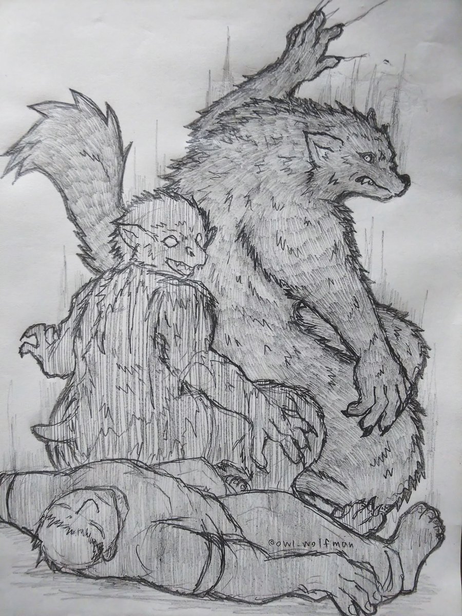 owl_wolfman's tweet photo. 落書き・獣人化する者。
ッ、グ………ヴルル…ッ！！！！ https://t.co/spFeCFSzZp
