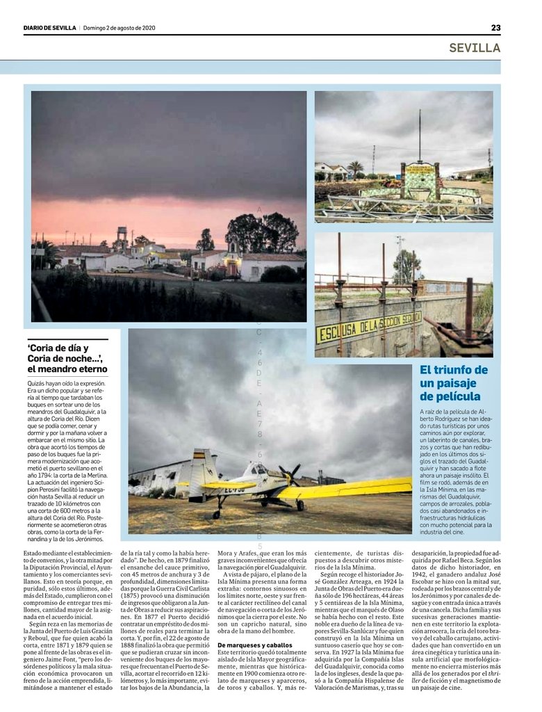 Nos acercamos a la Corta de los Jerónimos 🌊 que originó la Isla Mínima bit.ly/30mnHc4 Esta ha sido una de las actuaciones más relevantes acometidas por @PuertoDeSevilla para mejorar la navegación por la ría del #Guadalquivir 📰 vía @mjguzman40 @diariosevilla #150AñosJOP