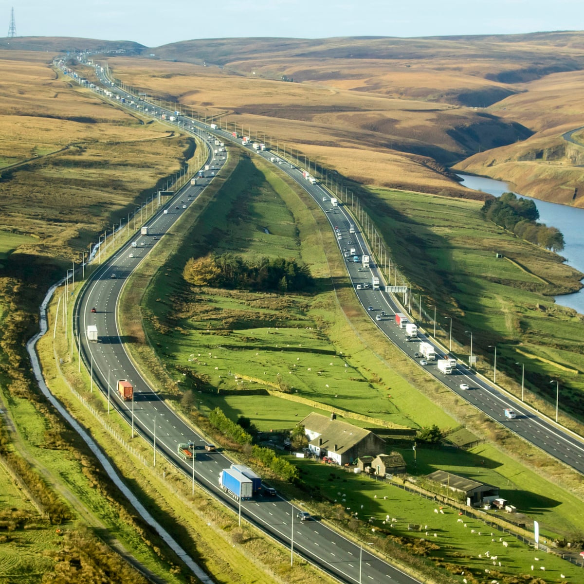 The farm in the middle of the M62 has declared itself neutral and has opened its outbuildings to house refugees.