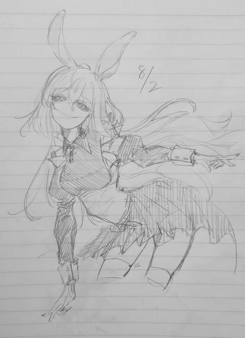 バニー日だそうなので、ずっと描きたいと思っていたゆりさん家の🐰さんをそっ………… 