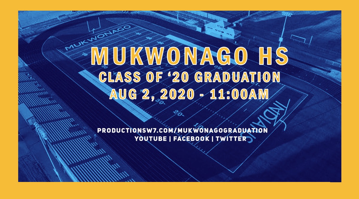 ProductionsW7's tweet photo. It's #W7LiVE Grad Day!  Our final graduation ceremony is live with our friends from @MukwonagoHS !!

⏰ ON-AIR 1️⃣0️⃣4️⃣5️⃣ 
🌐https://t.co/4YlaBBOq74
💯LIVE and 💯FREE

PS. Thank you Mr. Darin and Mr. Plant for inviting us to join you today!

#ForTheGrads🎓 https://t.co/dzLwsMR597