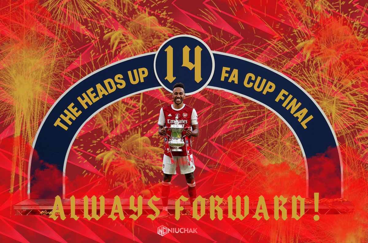 Niuzekor's tweet photo. #FACupFinal
#arsenal can go to the #EuropaLeague finally!
#AlwaysForward14 #Always14Forward
#comeongunners
#aubameyang https://t.co/ZdhRjpq4Nk
