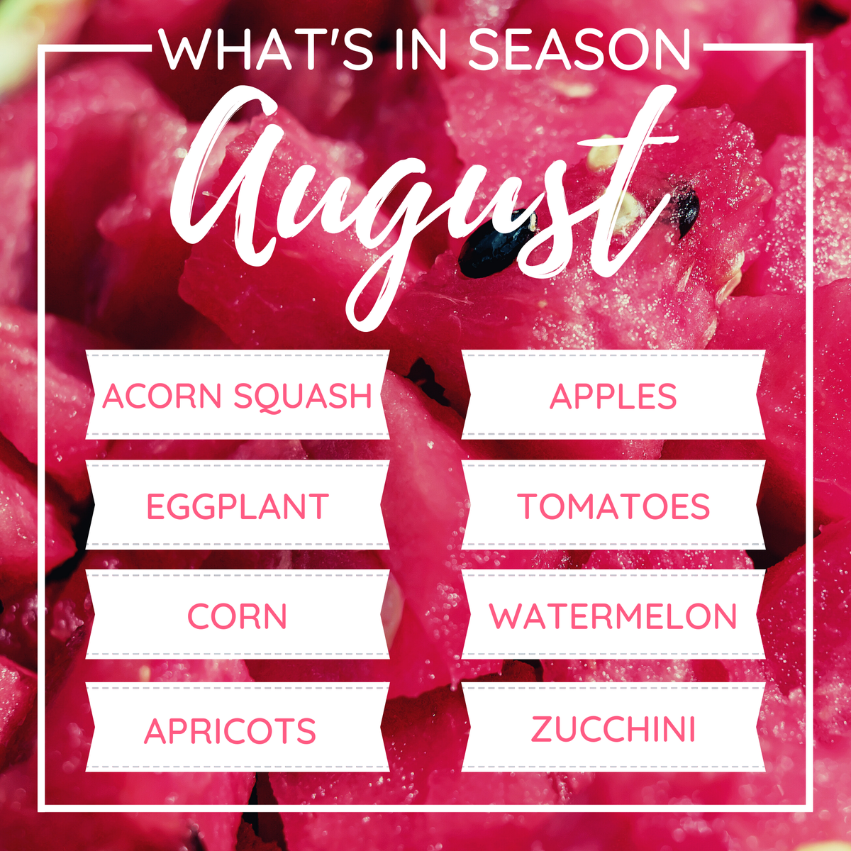 SaferBrand's tweet photo. August is peak time for many delicious fruits and veggies. If you don't already have these in your  own garden, be sure to grab them from your local markets this month! https://t.co/rBzPC4BOuE