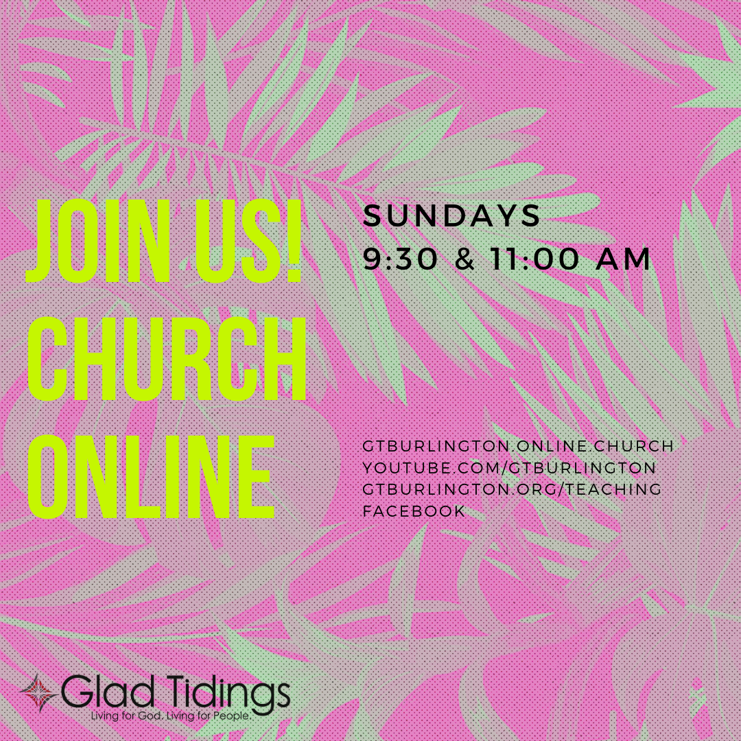 GTBurlington's tweet image. We'd love to have you join us this week!
CHURCH ONLINE  - Sunday - 9:30 &amp;amp; 11:00 AM
gtburlington.online.church
youtube.com/gtburlington
gtburlington.org/teaching
facebook.com/gladtidingsbur…