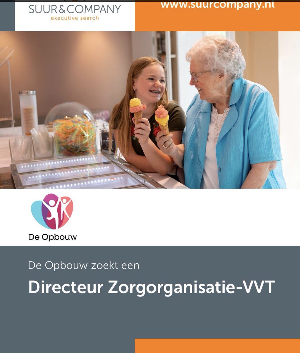 Voor onze drie zorgorganisaties Lyvore, De Bilthuysen en De Brug zoeken wij één  #directeur #VVT #vacature bit.ly/3k2sUhd