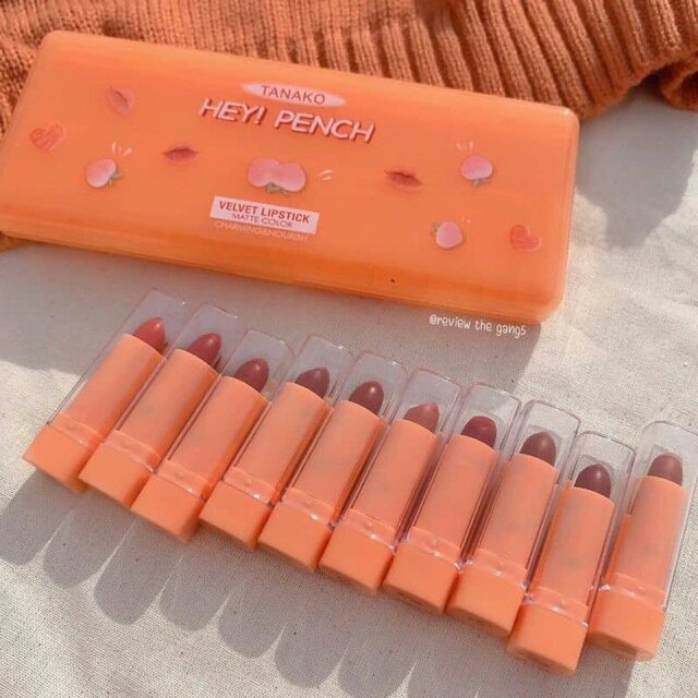 makeupset_peach's tweet photo. 🍑ลิปพีช 10 แท่ง Tanako Peachy Lipstick 10แท่ง 10สี โทนพีช ส้มอิฐ เนื้อดี ไม่ตกร่อง ทาง่าย มีตลับพกพา มีกลิ่นหอมม น้องน่ารักมากก

ราคา 120฿ #พร้อมส่ง

#คสอเกาหลี
#พรีออเดอร์เกาหลี #ลิปสติก #ลิป4U2 #ลิปมัน #ลิป #ลิปแมทแต่ไม่หนัก #ลิปเกาหลี #ใช้ดีบอกต่อสิว #ของมันต้องมี https://t.co/OKkTZhRnFx