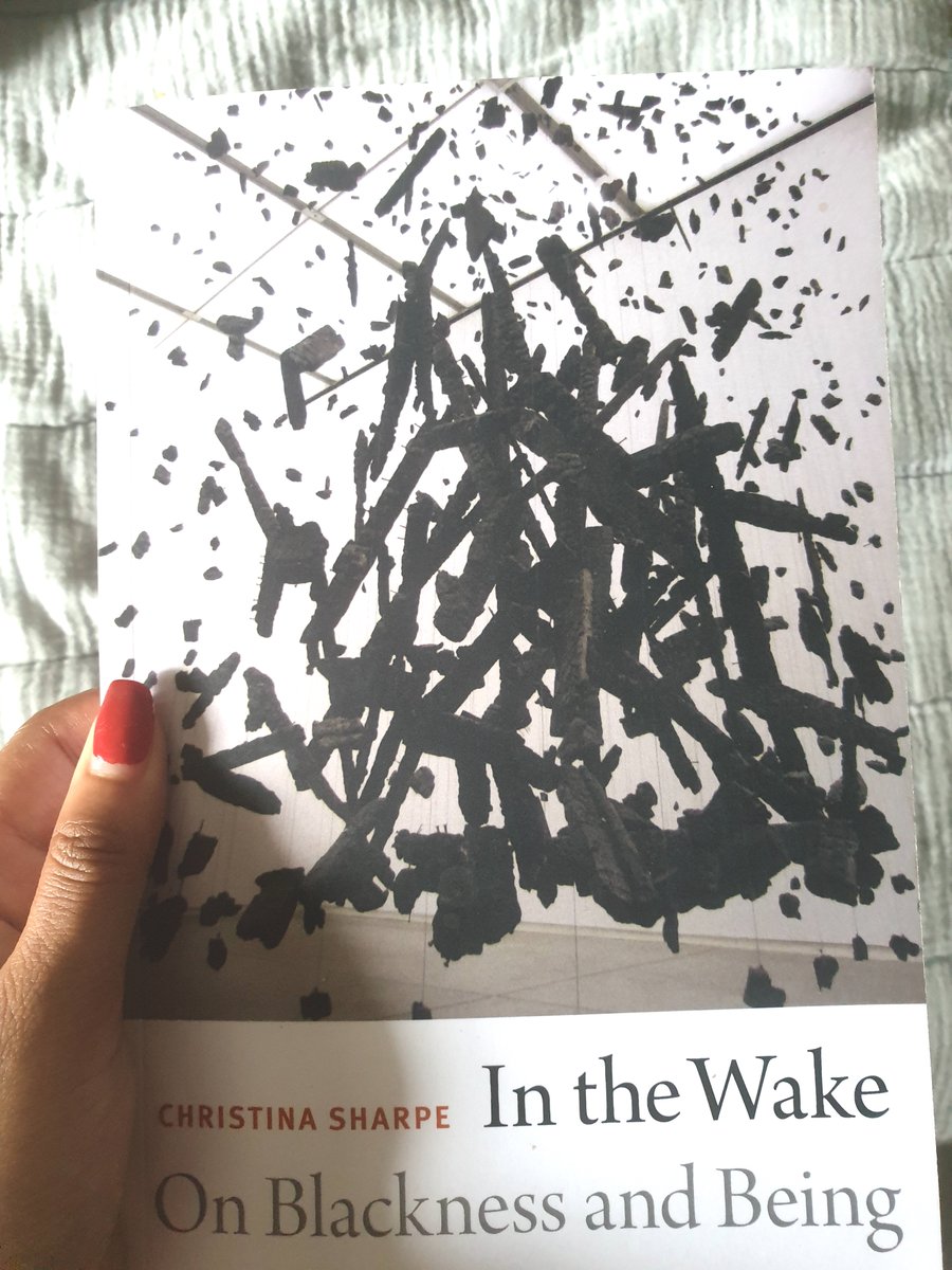 Christina Sharpe's powerful, In the Wake  @hystericalblkns helps reflect on this & how the continued racialised violence (particularly on Black lives) requires honesty in living in the wake 'with no state or nation to protect us' & how this honesty can capaciously transform 1/3