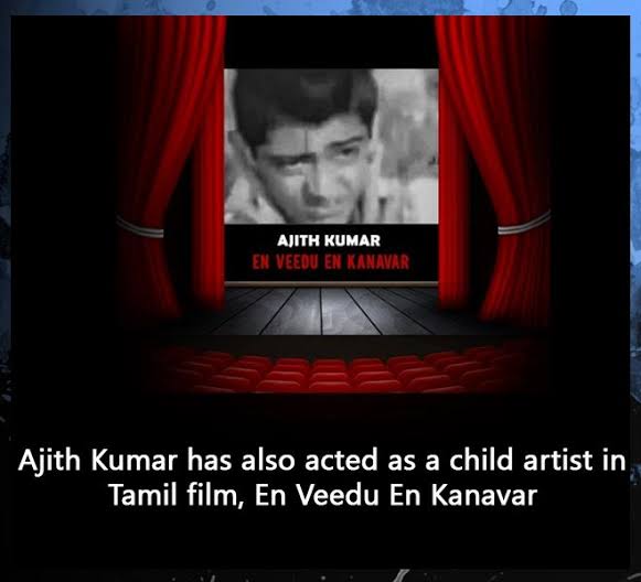 I will shr all 59 films of our idol  #AjithKumar 1. En veedu en Kanavar - Cameo / child artist  #Valimai  #28YrsofSELFMADETHALAAjith