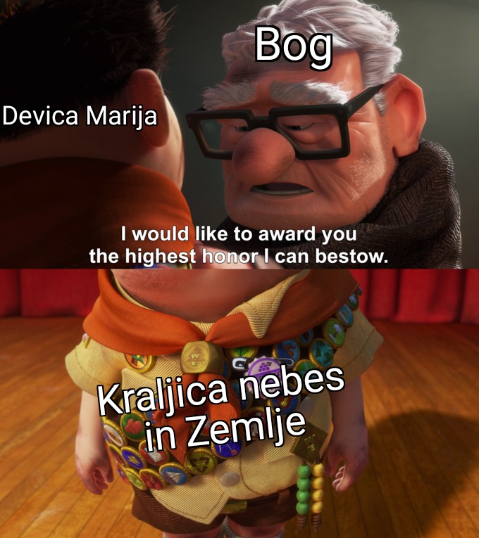KatoliskiM's tweet photo. Marija, kraljica nebes in Zemlje 👸  #kraljicanebes #katoliskimeme https://t.co/SkPXNW5OUU