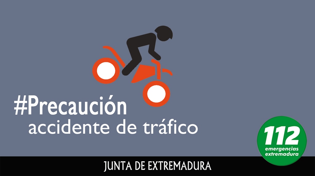 #Acc_tráfico interurbano, salida de vía de una moto en la EX-102 pk-61 #Cañamero . Una persona asistida y trasladada a hospital de Don Benito- Villanueva. Intervienen: UME5.2 Cañamero y Guardia Civil.