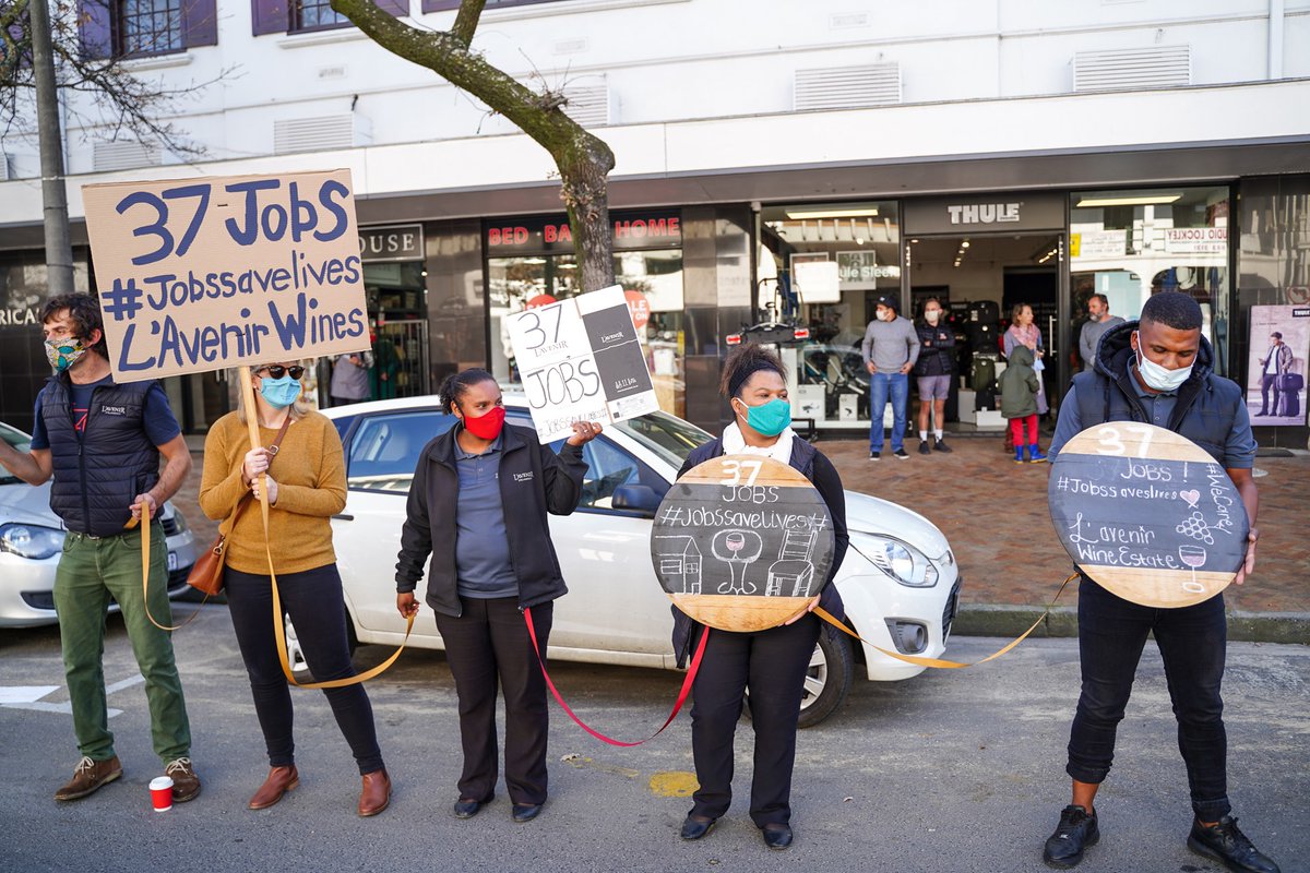 The recent ban on alcohol sales has had a devastating effect on the livelihoods of South Africans in our industry.  
Please join the #SaveSAwine group on Facebook: - bit.ly/SaveSAwine #alcoholban <a href="/LAvenirWines/">L'Avenir Wine Estate</a>