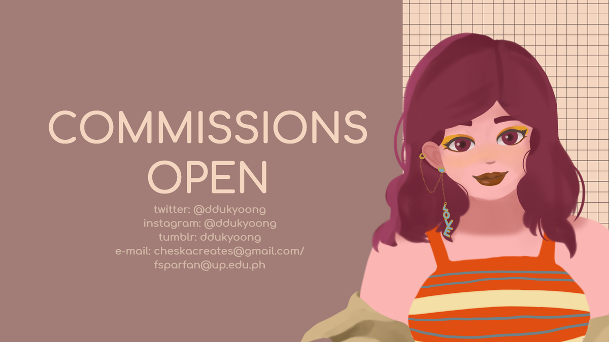 arch_ddukyoong's tweet photo. 🌸COMMISSIONS NOW OPEN🌸

Hellooo I'll be opening 5 slots! We'll have classes soon and I need to help my parents in our expenses 🥺 My DMs are open for inquiries!

RT's are very appreciated 🥺❤️

#commissionsopen #commissionopen #artph https://t.co/JtsmLS1OlY