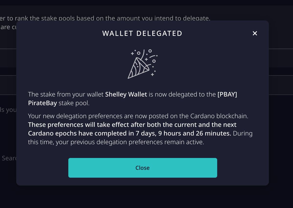 BlackPearl_Pool's tweet photo. Have you ever seen this popup? If yes - you are on the right way! Almost 3M staked in the Pirate Bay pool. Be our next delegator 🥩🏴‍☠️🥩

Website: https://t.co/CNGtjvArtD
Dashboard: https://t.co/TRFOACktpd

#Cardano $ada #PBAY #staking https://t.co/C3b8EFXUuP
