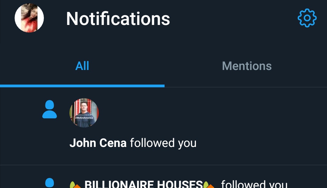 PriyaSi05's tweet photo. Wait what? Is this for real @JohnCena just followed me back. I can't believe this!! 
I lOVE HIM https://t.co/o311m0oh9F
