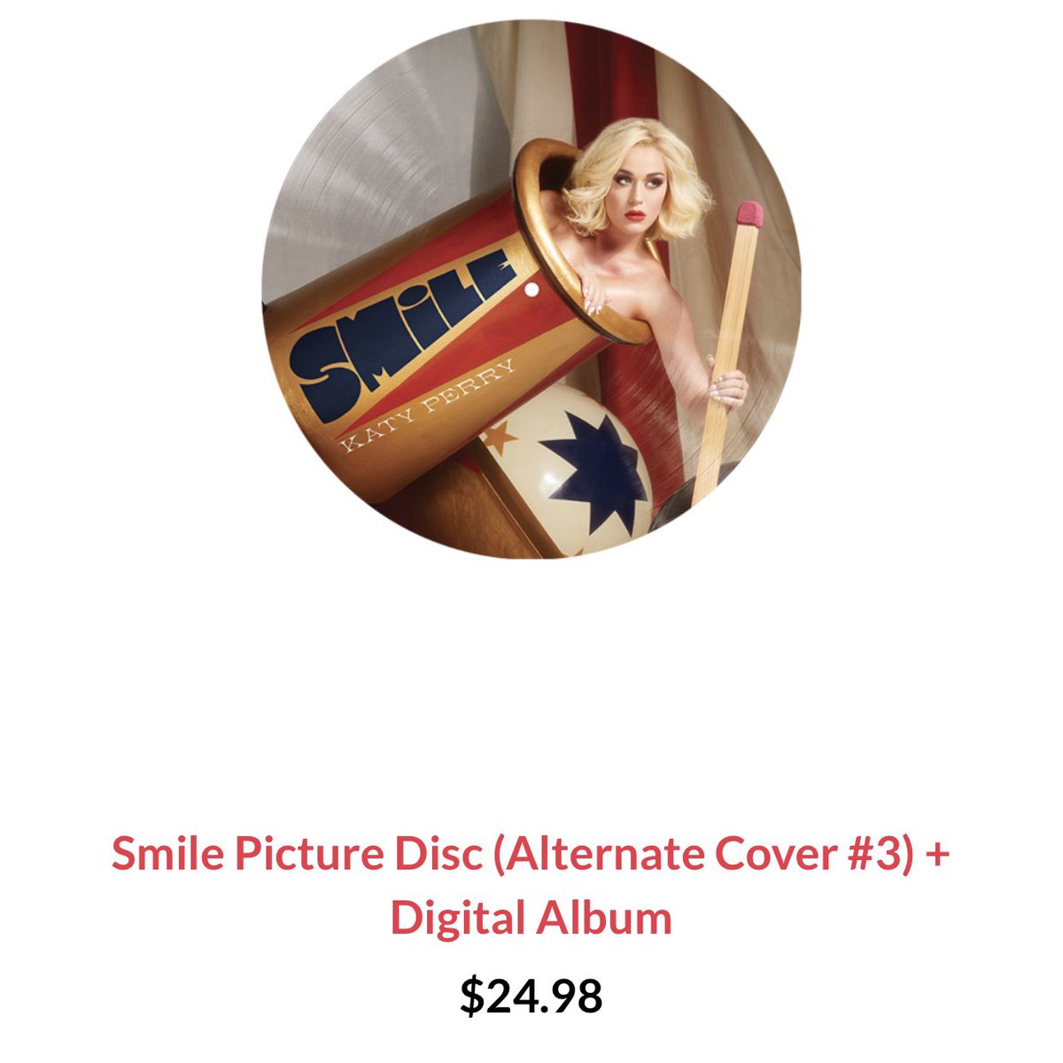  @katyperry has announced 5 New Exclusive Vinyl Albums that are Only Exclusive for Today I think and I want them all!!!!! I’m honestly thinking of just spending over $100 but I honestly want them all  #Smile  #SmileSunday