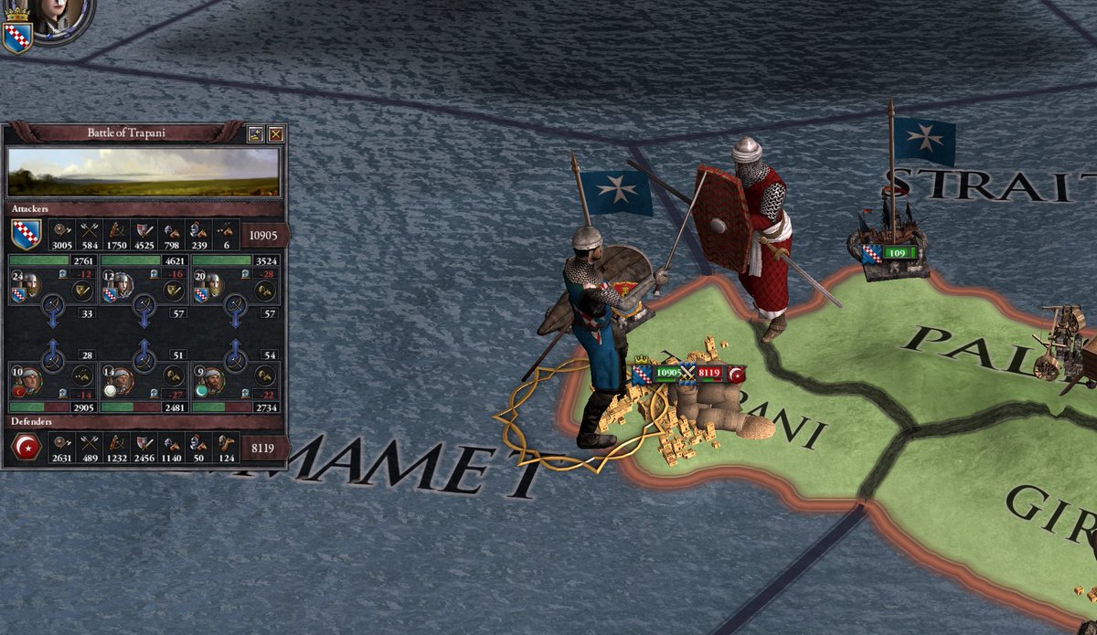 For Sicily! For your Duchess! Send them back into the sea!