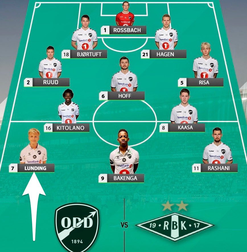 MortenKock's tweet photo. Kasper Lunding i start 11’eren for @oddsbk vs @RBKfotball 

#oddrbk #eliteserien #norge 

!!! KOM SÅ DE HVI’e !!! 

💪🇩🇰⚽️🇳🇴💪 https://t.co/bLCjqJJINs