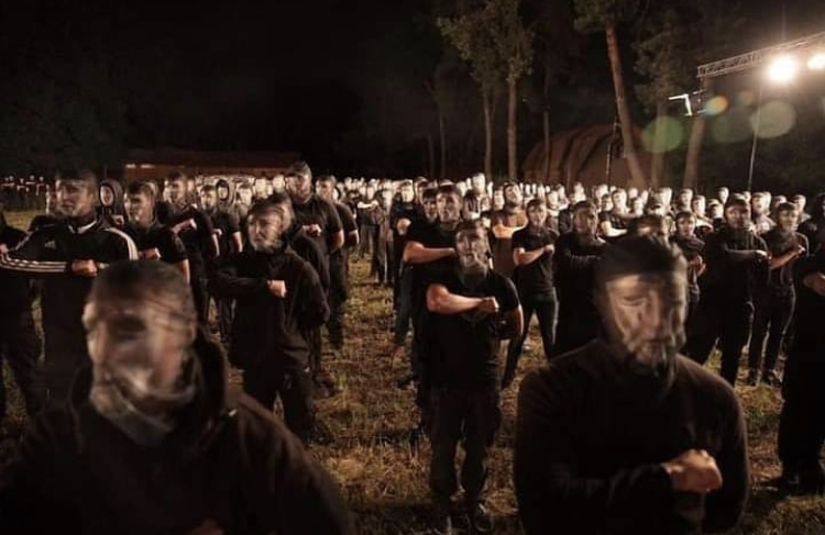 "Disciplined, organized and resolute [...] ready to fight any enemy of Ukraine [...] everything anti-Ukrainian will be annihilated", - Ihor “Cherkass” Mykhailenko commander of the Azov's "National Militia" wrote online about the event he apparently led.