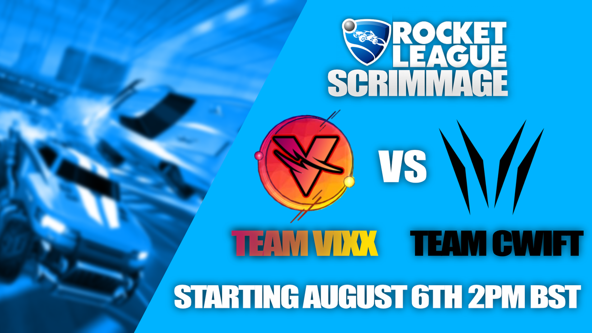 TCwift's tweet image. Our EU Rocket League Team is taking on Team Vixx on August 6th at 2 PM BST. Contact our events team to arrange a friendly scrim with your team!

#gamer #rocketleague #teamcwift #scrimmage #eu #pcgaming