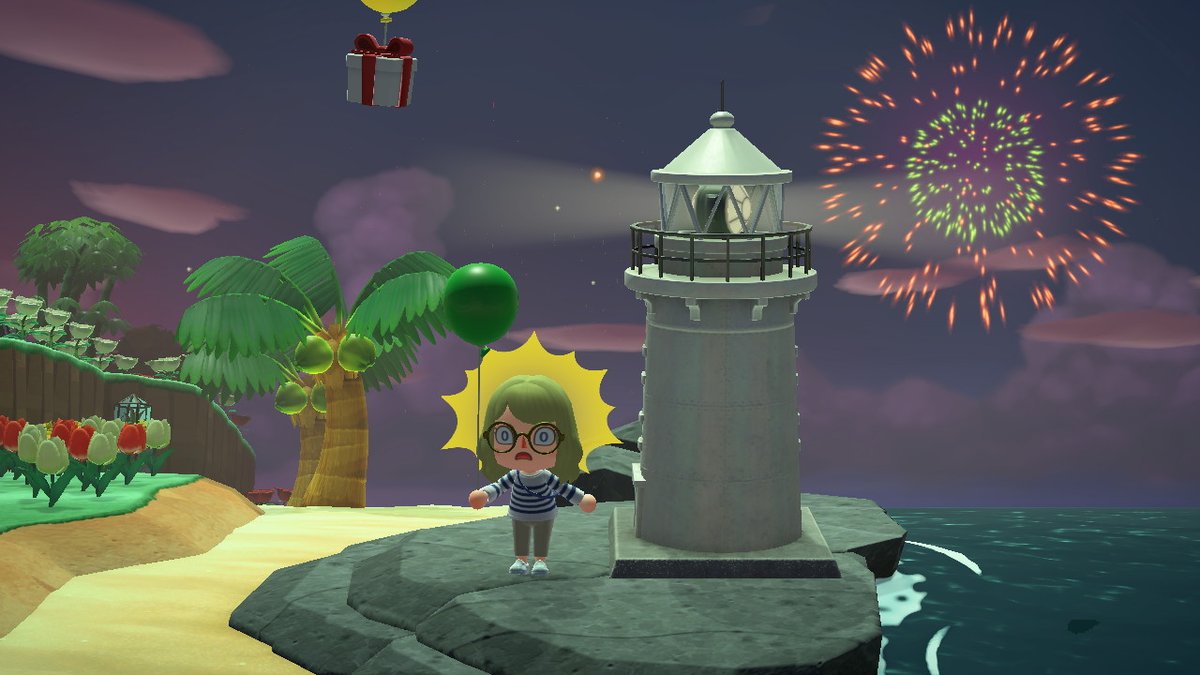 AC_wildegg's tweet photo. Fan girling over my first firework display  #AnimalCrossing #ACNH #NintendoSwitch https://t.co/Ty1kCoerPL