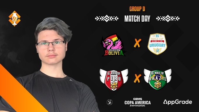 #GCABS • MATCHDAY

GRUPO/GROUP D

🇧🇴 BOL 🆚 URU 🇺🇾
🇵🇪 PER 🆚 BRA 🇧🇷

[EN VIVO / LIVE]
Hoy - Today
🕘 21 HS (ET)
🇪🇸 @octa9890 &amp; @nyuR__
📺 twitch.tv/tatofox9

🇧🇷 <a href="/GustovowOficial/">Gustovow 🇧🇷🇺🇸</a>
📺 dlive.tv/gustovow

#AmericaUnida