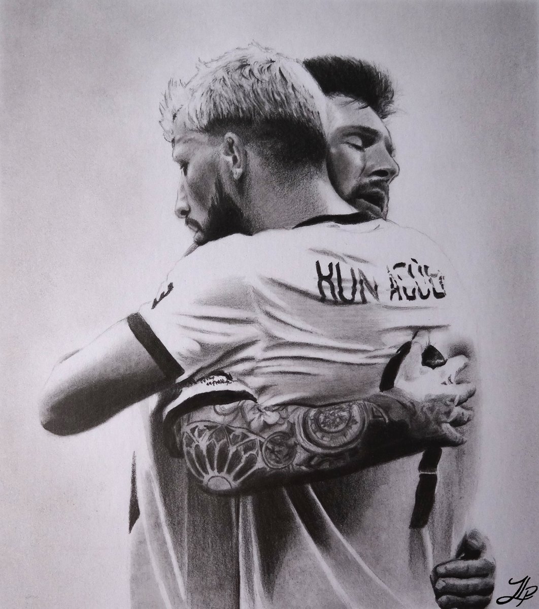 JaviArt7's tweet photo. Retrato a lápiz del 🇦🇷 Kun Agüero &amp; Leo Messi 🇦🇷
@kunaguerocrack @Fans_KunAguero @kunaguero @fundacionmessi @LeoMessiFanClub @messiIioneI @Messiologia #dibujosalapiz #Pencildrawing #art #pencilsketch #retratos #realismo #realisticdrawing https://t.co/sMLtt5MxBg