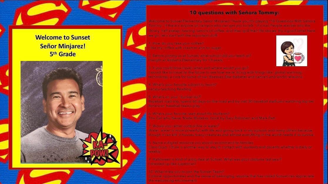 SunsetDual's tweet image. A big welcome to our newest Sunset 🐯! Sra.Ortega and Sr. Minjarez.  #sunsetstrong #DIstrong #tigresrugen