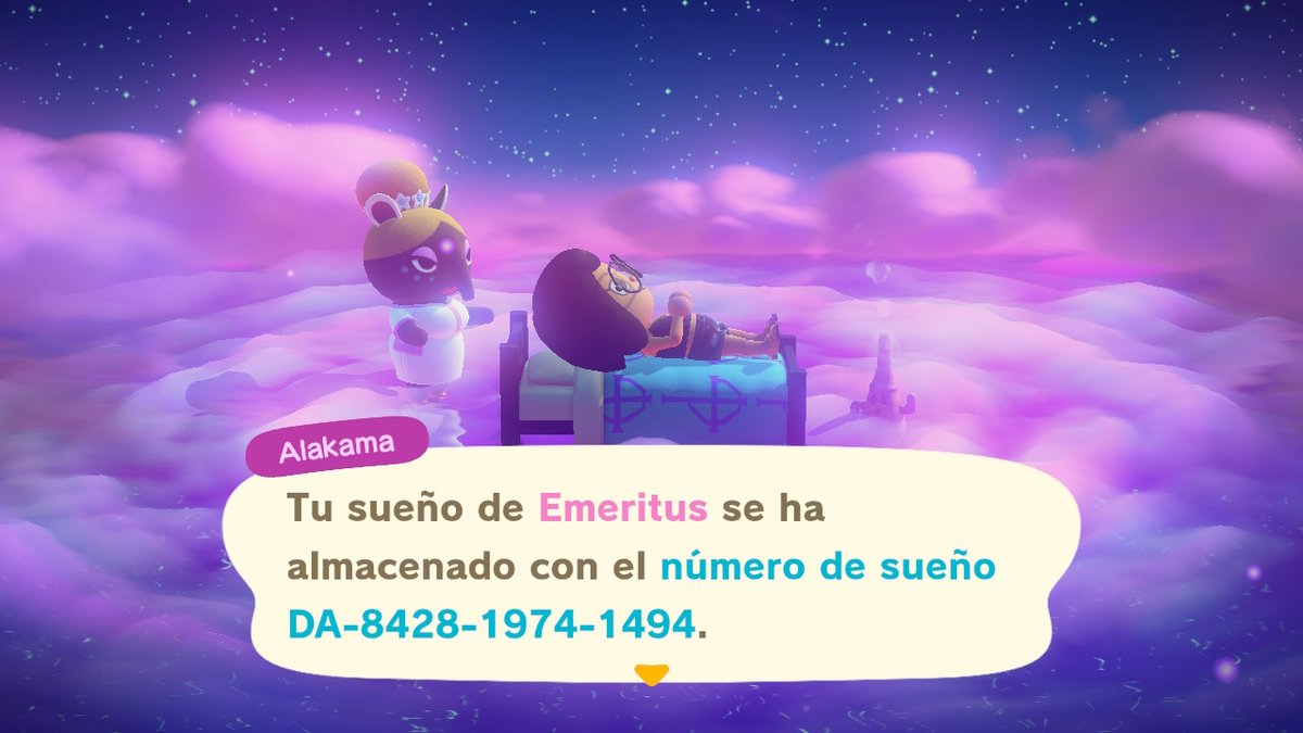 RaquelEmeritus's tweet photo. Emeritus aún no esta terminada al 100% pero aquí os dejo mi número de sueño (lo dejaré también en mi bio) :D #AnimalCrossing #ACNH https://t.co/wCvSlzL808