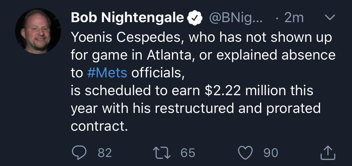 Glad to see that <a href="/BNightengale/">Bob Nightengale</a> is this kind of twat.