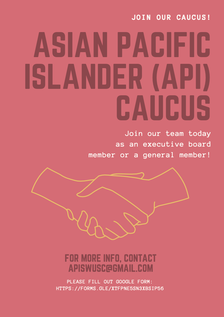 apisowkusc's tweet photo. Come join our API Caucus as an executive board member or a general member, any level of interest is welcomed! Please fill out the google form to receive information on future events and gain insight as to what topics you would like to discuss: https://t.co/b0FEZJKyPt https://t.co/7pJYKIDUio