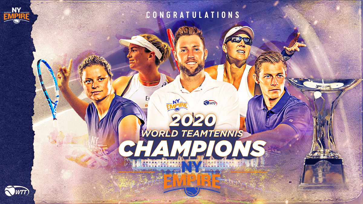 WorldTeamTennis's tweet photo. #WTTChampionship: Start spreading the news! The Empire has struck back in and epic Supertiebreaker win! Congratulations to the #WTT2020 Champion @nyempiretennis 🗽 who've earned the coveted #KingTrophy 🏆 as well as a share of $1 million in prize money! #EveryPointCounts https://t.co/OX4xiUDldR