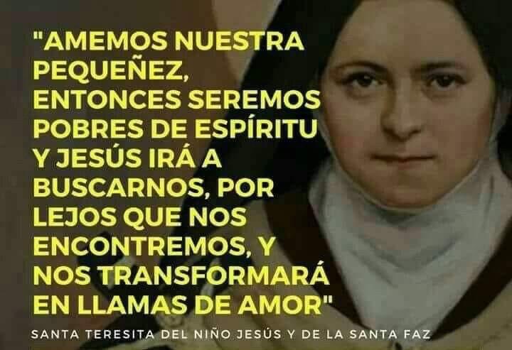 De la pequeñez, la grandeza...
#SomosTeresianos
<a href="/HistoriaDMiAlma/">Santa Teresita Del Niño Jesús</a>