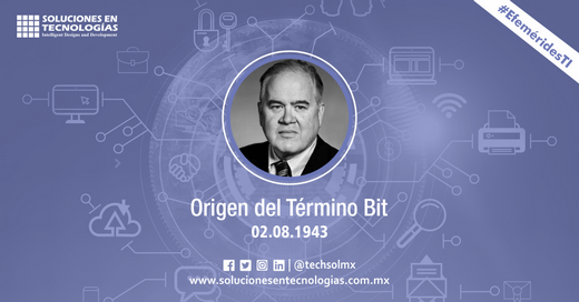 techsolmx's tweet photo. Un día como hoy (02/08/1943): John Wilder Tukey acuñaba el término Bit como contracción  de Binary Digit, mientras trabajaba con John Von Neumann en los primeros diseños de computadoras. https://t.co/X03rqGtt7U

#SomosSoluciones #EfeméridesTI #JohnTukey #Bit #BinaryDigit https://t.co/Q5FpNVfooQ