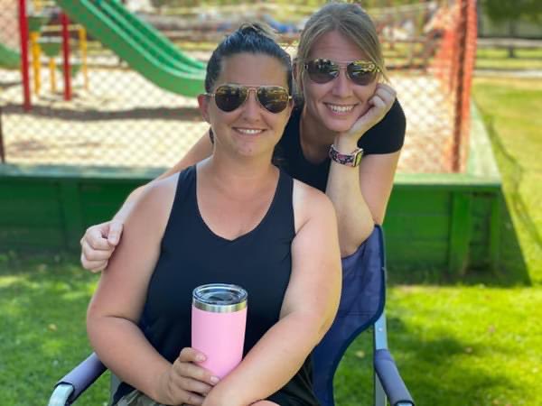christiebabble's tweet photo. We were down a few Prosecco girls this Sat. So Lindsay Carlson Devlin and I had to persevere! Coming to you from Uxbridge this week. Special guest:Jeremy Christy! #oldphoto #over8 #down2 #cornerstore https://t.co/gQsACnMsv3