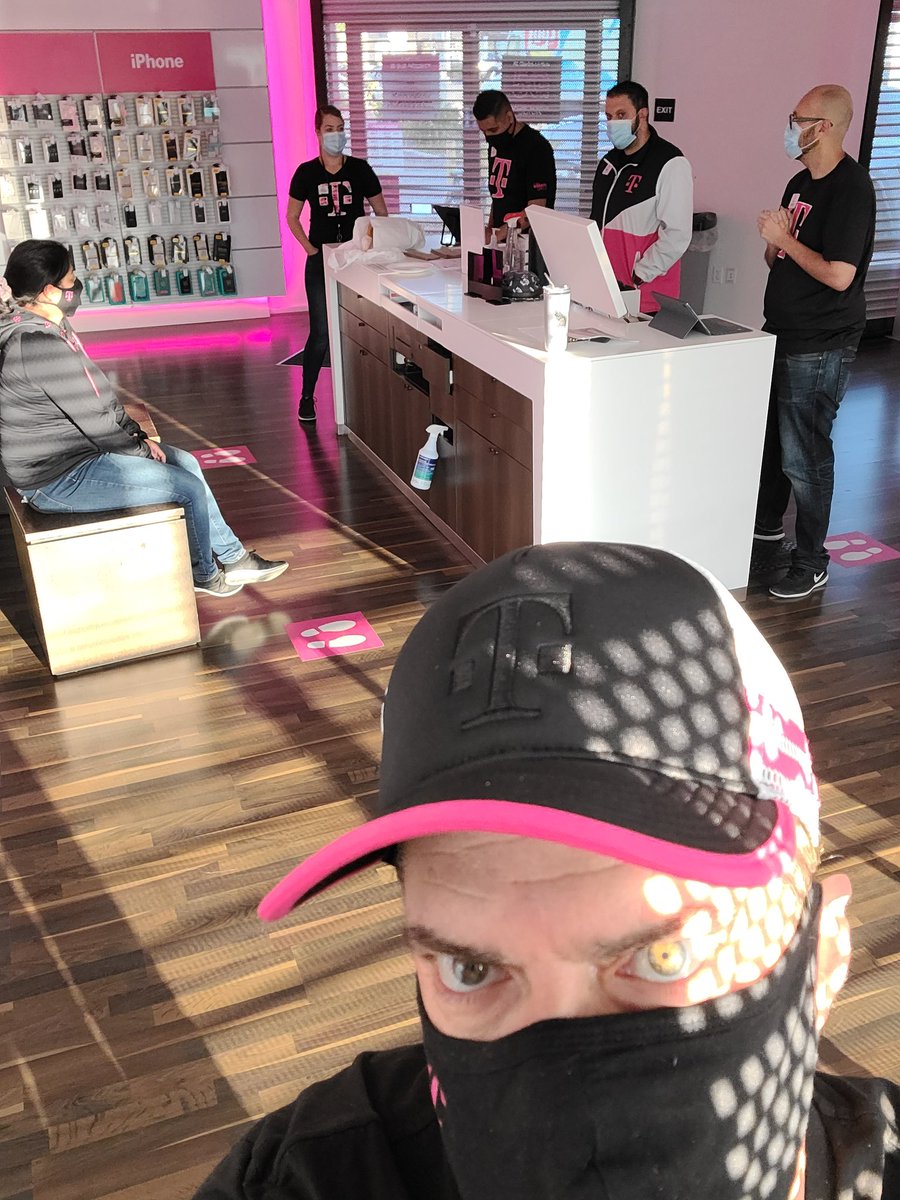 Team Wooley getting the good word of the NEW T-MOBILE! #WeAreTMobile #WestisBest #WeWontStop. Amazing day for wireless consumers so proud of team and the hard work it took to get here