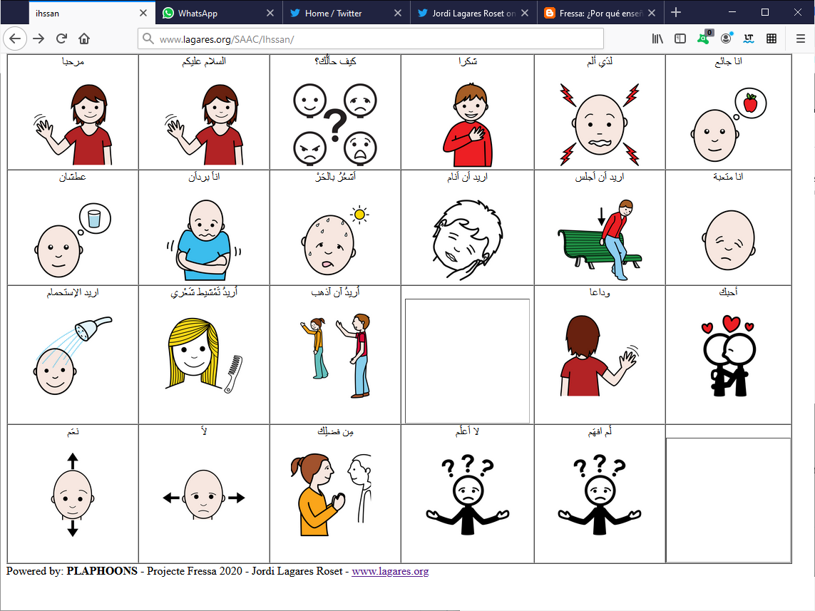 totipm's tweet photo. #projectefressa #plaphoons #AAC #SAAC #diversidadfuncional #UCI #Urgencias #fressamedical #linux #android #IOS
Dando otra vuelta de tuerca para facilitar la construcción de comunicadores y su uso para múltiples dispositivos. Comunicador en una página web https://t.co/RbkeuCw6HU https://t.co/UVqrmaNY1a