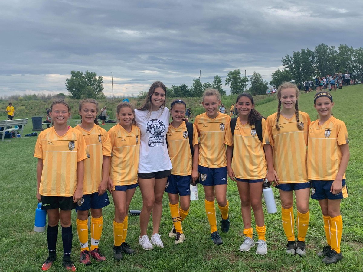 Spencerport Grad Cat Wall supporting our girls u12 team at the Glacier Ridge Festival! The girls won yesterday 5-0 and today 4-0!