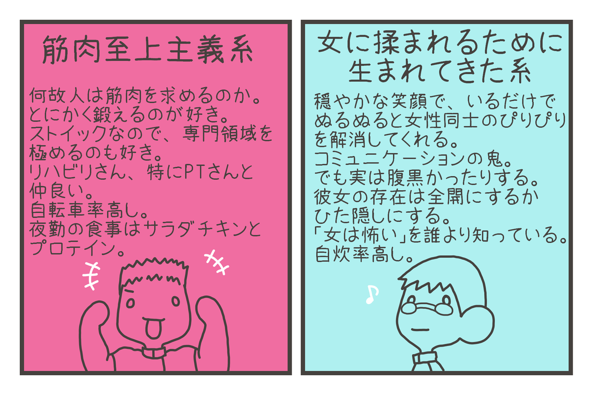 メンズナースバージョン。複合型もたくさんいるよ!
輝け、メンズナースたち!! 