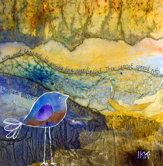 ikkartist's tweet photo. For the Love of Birds VI. Seven years ago the birds went into poetry in a series entitled "Birds' Eye View", featuring Shelley, Rothke, Shakespeare, Gallagher, Blake #fortheloveofbirds #birdpoetry #birdvision #mixedmedianarrative #wrensmakeprey https://t.co/VmgkBqGPjp