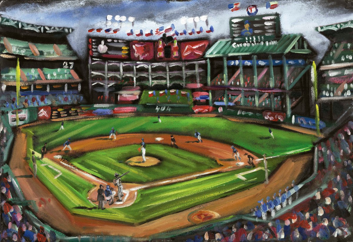 19/08/02MLB Ballpark 9/30 Globe Life Park @Rangers vs  @tigersDelighted to be able to capture this great ballpark in it's last season of use. Thanks to all there for making my stay so comfortable! @trav0218  @tatetatetateyan  @CJNitkowski #MLB  #DiamondsOnCanvas  #AndyBrown
