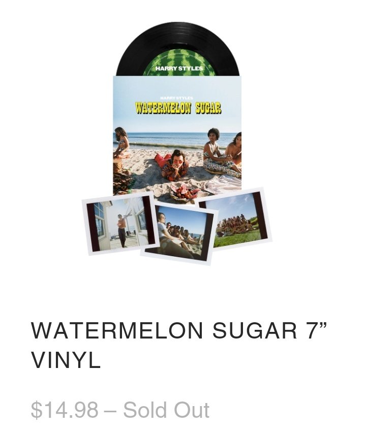 stylezpromo's tweet image. .@ColumbiaRecords 
@ColumbiaUK 
@jefezoff 
@HSHQ 

The Watermelon Sugar VINYL is still sold out. Please RE-STOCK it. It was one of the most sold items on Harry's store! It can hurt his sales. 
shopus.hstyles.co.uk/collections/fi…