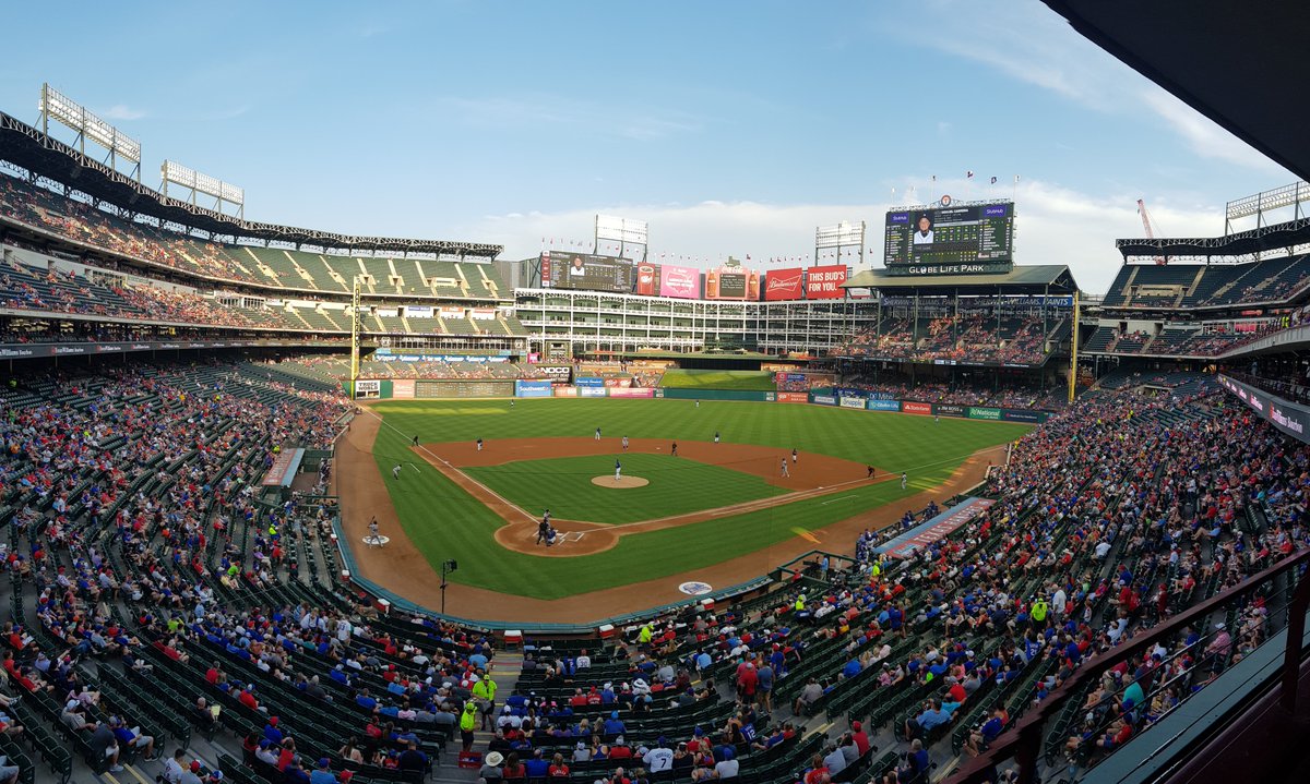 19/08/02MLB Ballpark 9/30 Globe Life Park @Rangers vs  @tigersDelighted to be able to capture this great ballpark in it's last season of use. Thanks to all there for making my stay so comfortable! @trav0218  @tatetatetateyan  @CJNitkowski #MLB  #DiamondsOnCanvas  #AndyBrown