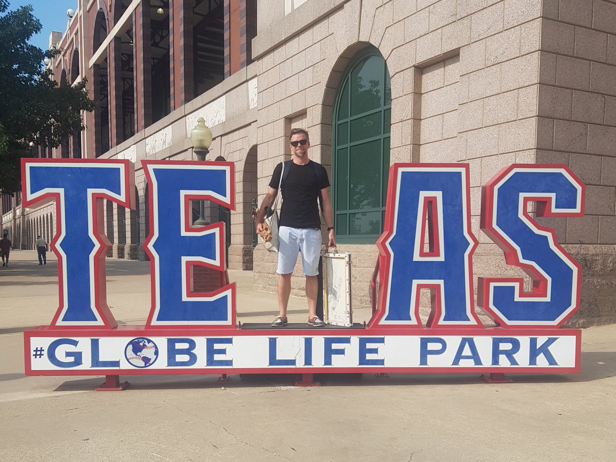 19/08/02MLB Ballpark 9/30 Globe Life Park @Rangers vs  @tigersDelighted to be able to capture this great ballpark in it's last season of use. Thanks to all there for making my stay so comfortable! @trav0218  @tatetatetateyan  @CJNitkowski #MLB  #DiamondsOnCanvas  #AndyBrown