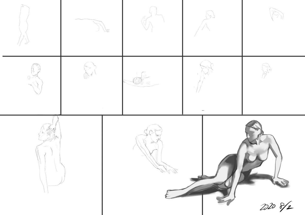 100日チャレンジ系が流行っているので、私もクロッキー100日チャレンジを始めてみます。7/4から始めたので、今日ですでに30日目ですが。。一応過去分もまとめてみました。
#クロッキー100日チャレンジ 