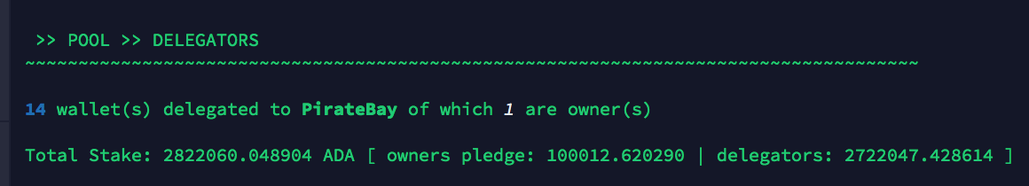 BlackPearl_Pool's tweet photo. Almost 3M of $ada with 14 wallets staked in the #PBAY pool. Thank you for choosing us! We still have plenty of room to grow but we'd like to thank all current comrades for their trust and support! 

Join our family 🖤

#Cardano #staking #stakepool https://t.co/9GqMpLzOuI